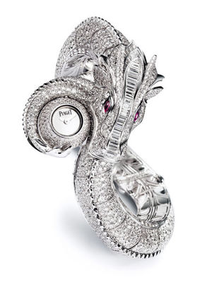 问话龙表:伯爵龙造型高级珠宝手表